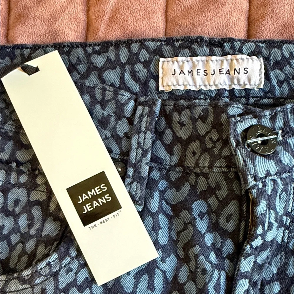 NWT James Jeans Blue Leopard Print High Waisted Jeans Size 25 - Picture 3 of 10